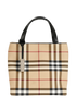 Vintage Check Bucket Bag, &pound;250, Handbags, Beige, Canvas, Front view